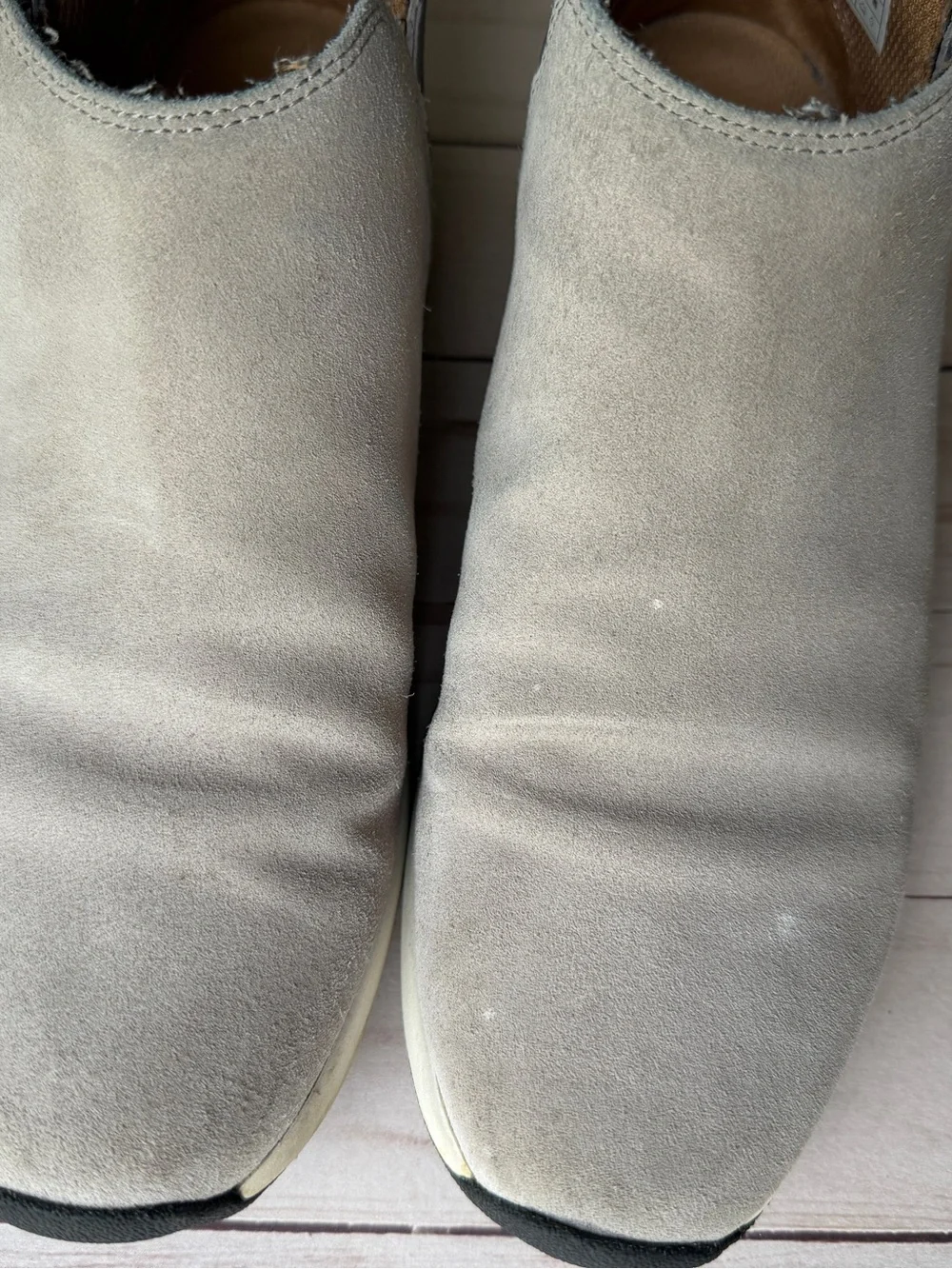Vionic Slip-On Ankle Boots in Light Taupe